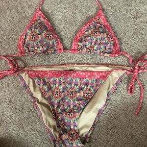 Small Victoria secret printed swimsuit!!!
